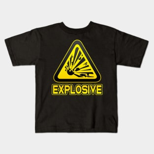 Explosive Funny Danger Sign Explosion Humor Kids T-Shirt